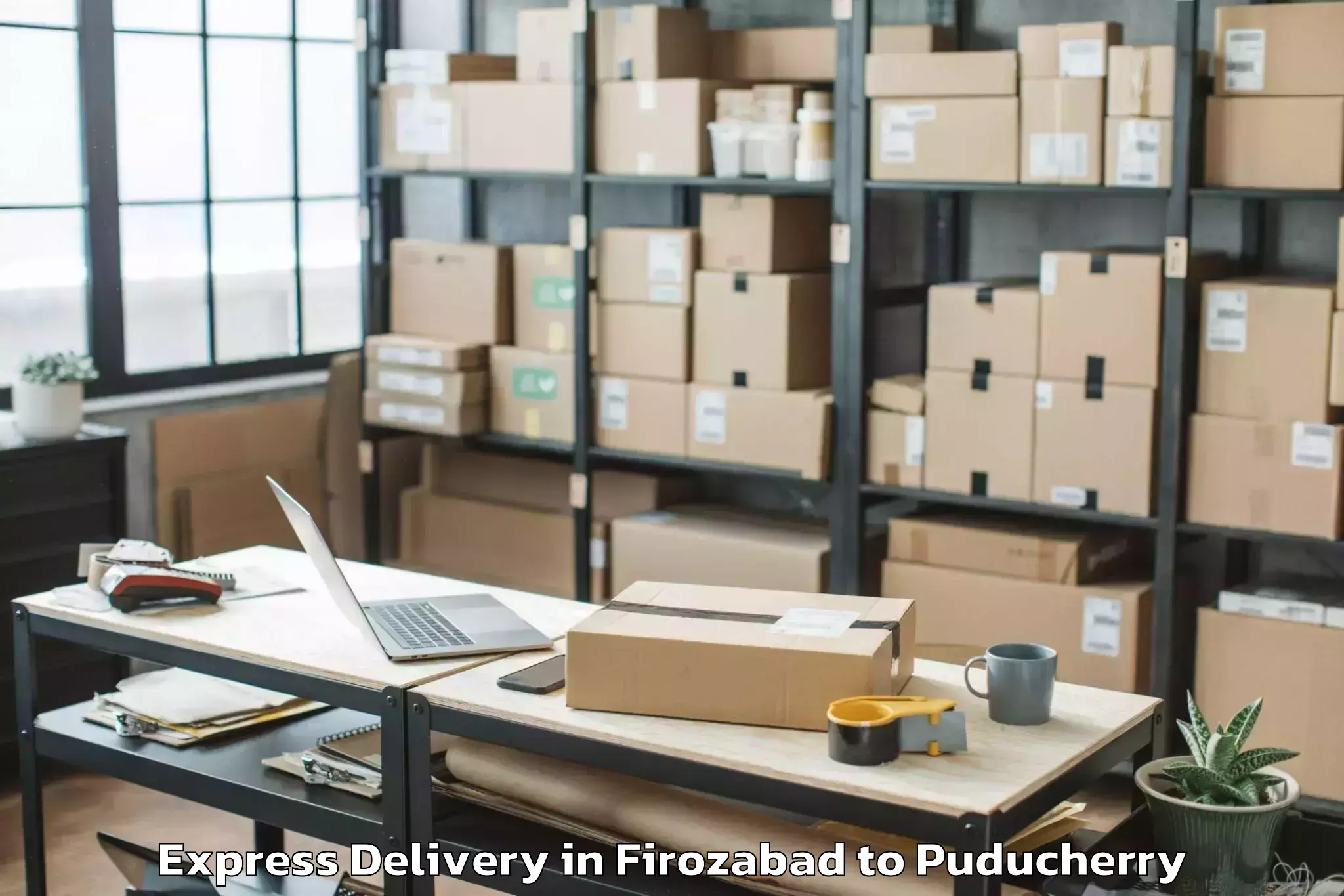 Leading Firozabad to Pondicherry University Express Delivery Provider